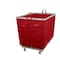 Steele Canvas Basket 16 BU Permanent Truck Red Vinyl w/Grey Vinyl - 4in Casters 9216VREDVGRYW4 - alternate 1